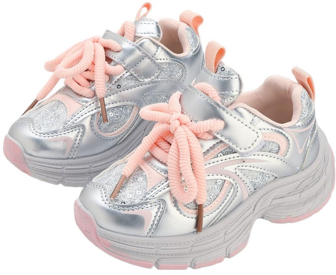 래빗풋 메탈 스팽글 어글리 운동화