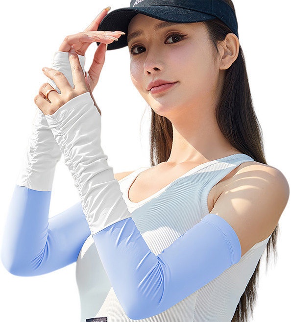XUE CHENG 夏季涼感防曬冰袖/戶外騎行防紫外線袖套