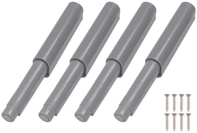 철물대장 원터치 자석 빠찌링 슬림 도어캐치 그레이, 4개