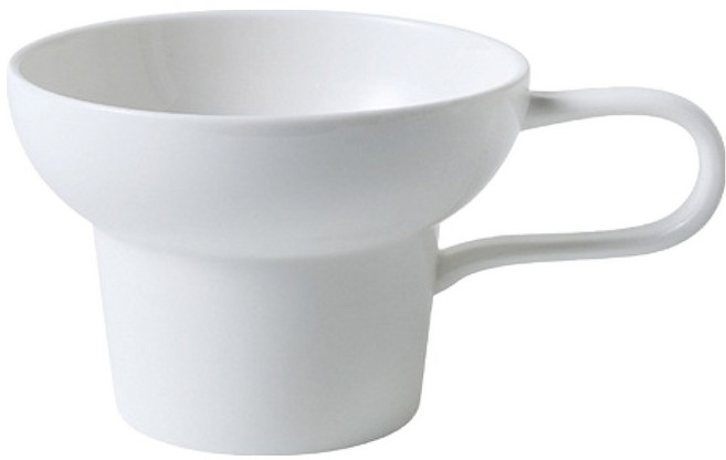 프렌치마르스 와이드 핸들 카푸치노 디자인 라떼컵 MMM3609, 화이트, 1개