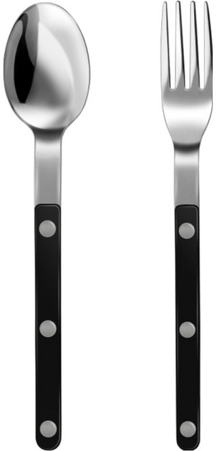 바겐슈타이거 셀레스트 벨루어 커트러리 세트, 블랙, 1세트, 디저트 스푼 + 디저트 포크