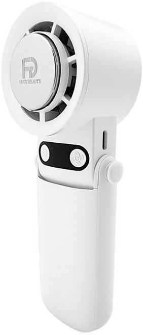 FUGU BEAUTY 可折疊冰敷掛脖風扇, 白色, FB-EF05-WH