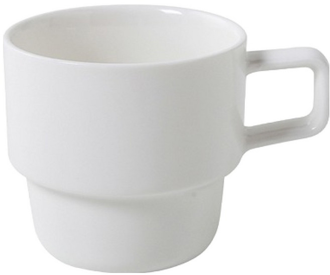 프렌치마르스 심플 세라믹 핸들 커피 라떼 머그컵 260ml MMM3606, 화이트, 1개