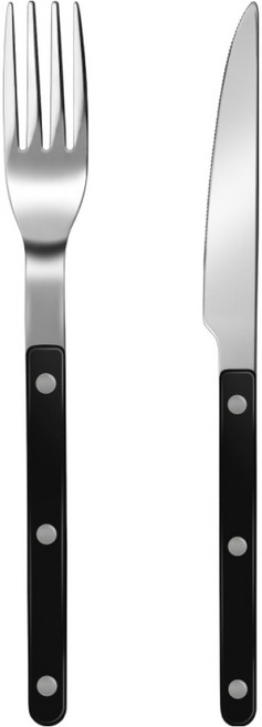 바겐슈타이거 셀레스트 벨루어 커트러리 세트, 블랙, 1세트, 포크 + 나이프