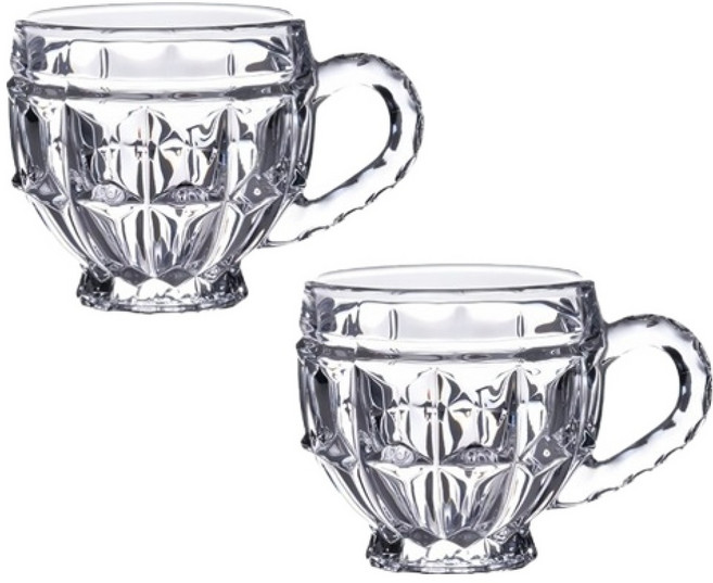 프렌치마르스 다이아 크리스탈 에스프레소잔 185ml MMM3602, 투명, 2개