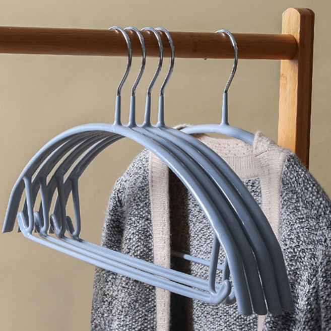 앞날창창 스텐 논슬립 어깨뿔방지 옷걸이, 블루그레이, 10개
