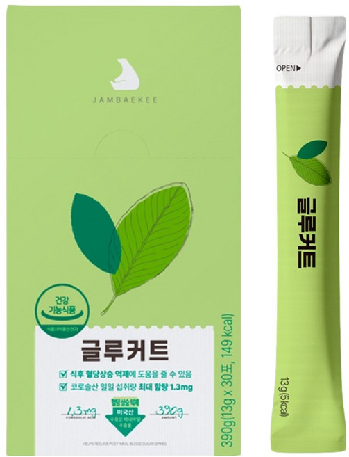 잠백이 글루커트 바나바잎 추출물 30p, 390g, 1개