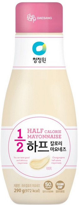 청정원 하프칼로리 마요네즈, 1개, 290g