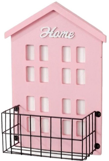 선빛 컬러홈 벽걸이 수납 선반, 핑크, 1단