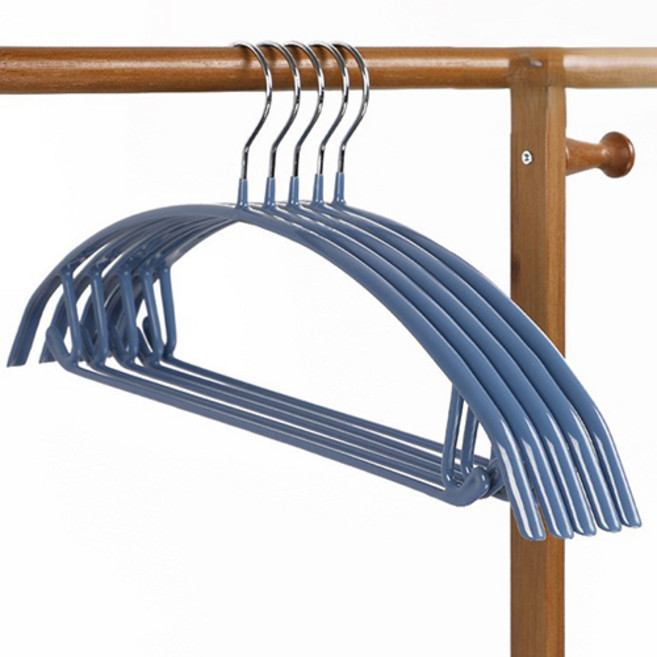 앞날창창 스텐 논슬립 어깨뿔방지 옷걸이, 아쿠아블루, 10개