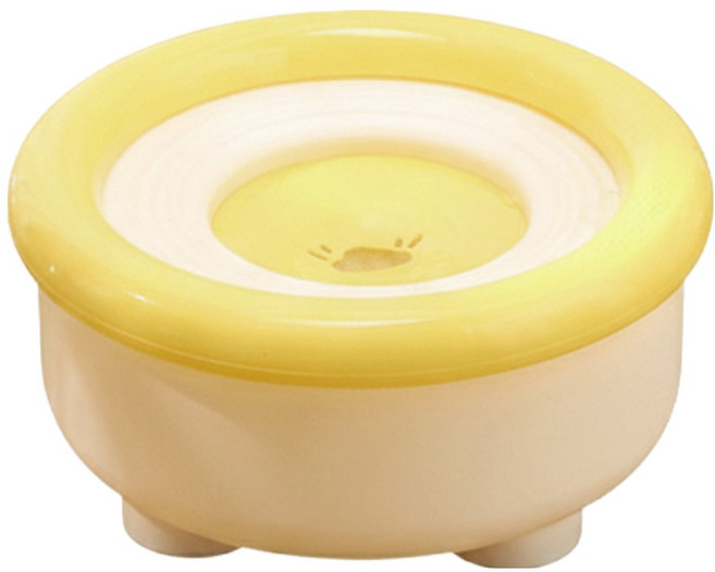 둥둥펫 반려동물 미끄럼방지 플로팅 워터보울, 옐로우, 1개