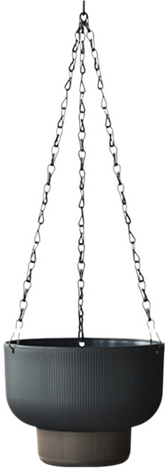Alleophom 天花板壁掛鏈條排水懸掛花盆 L261-0210, 灰色(L261-0210GRL), 1個
