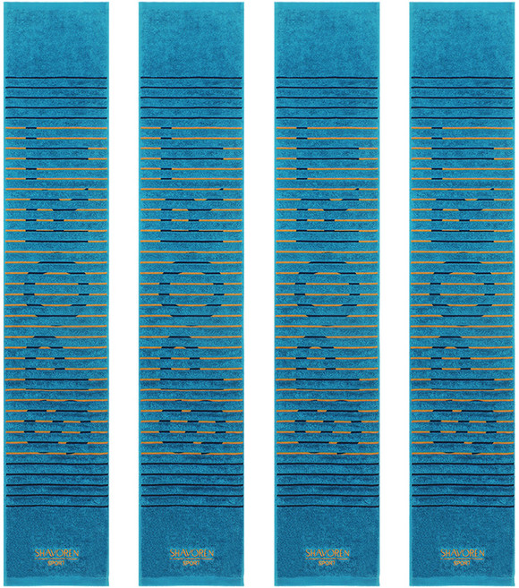 송월타월 샤보렌 멀티 스포츠타월, 파랑, 4개