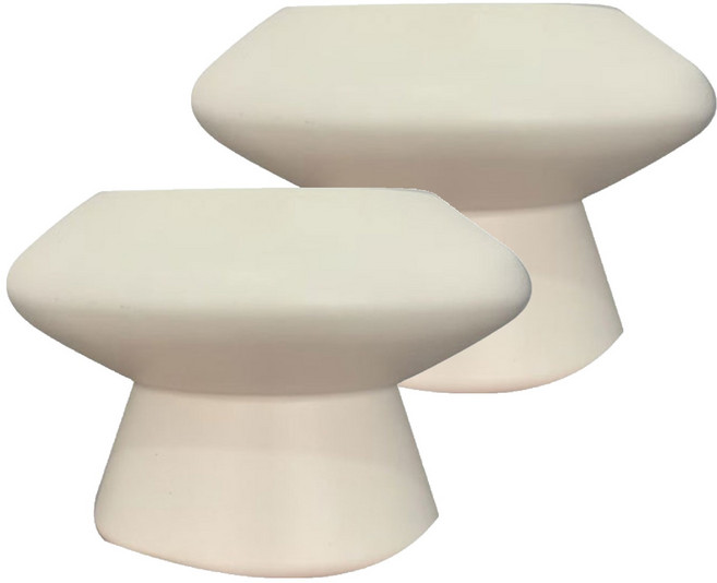 Alleophom 輕巧堅固的現代圓形花瓶 花器 L261-0207, 奶油色(L261-0207CRS), 2個