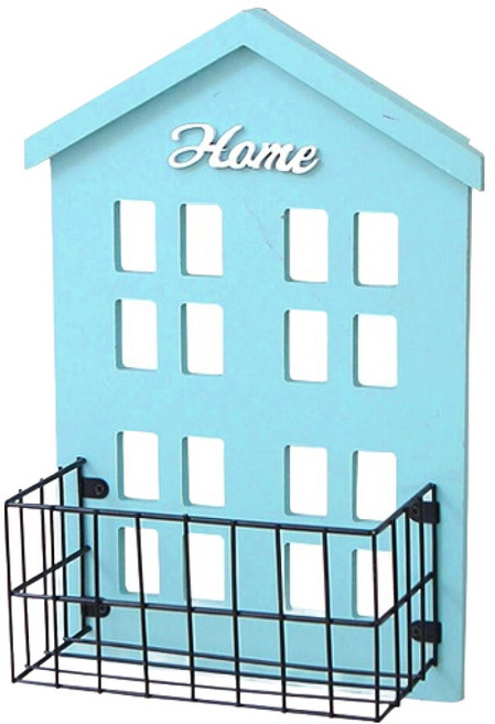 선빛 컬러홈 벽걸이 수납 선반, 블루, 1단