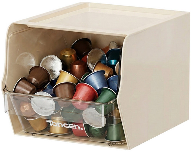 스윗콩 다용도 슬라이딩 수납함, 화이트, 1개