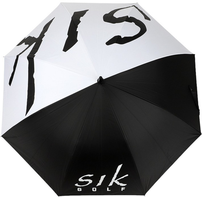 시크골프 암막 자동우산, 블랙 + 화이트, 1개
