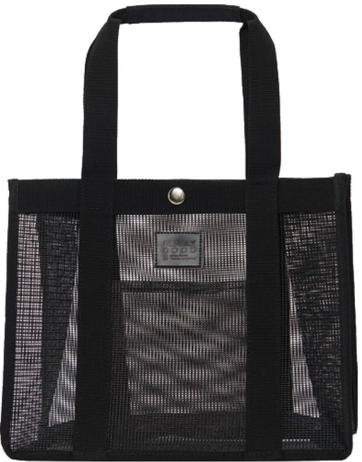 리얼리굿스윔 베이스 매쉬 수영 샤워가방, 블랙