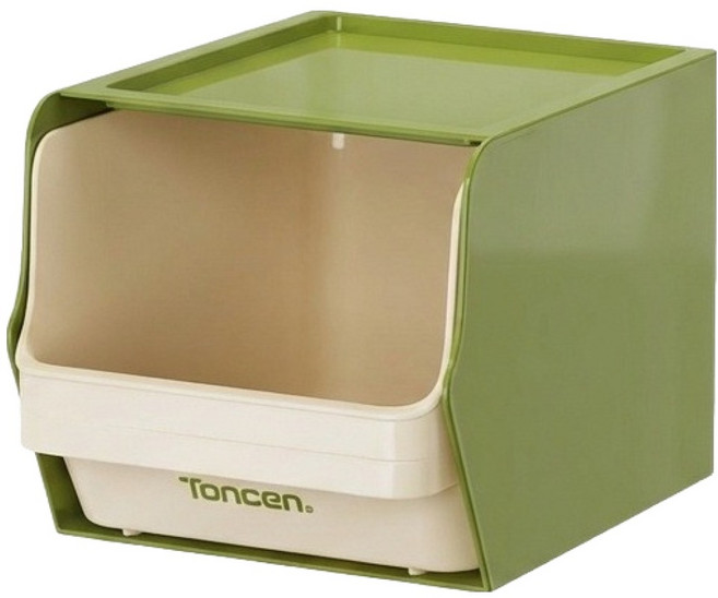 스윗콩 다용도 슬라이딩 수납함, 그린, 1개