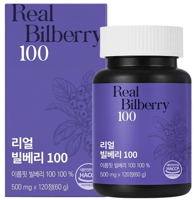 이롭핏 리얼 빌베리 100 60g, 1개, 120정