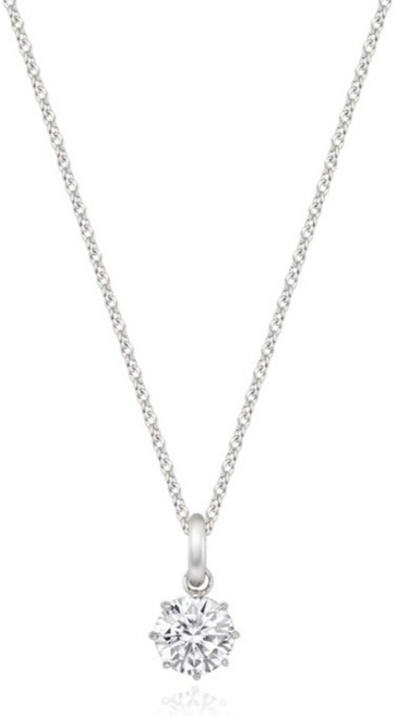 티르리르 여성용 라운드 큐 화이트 실버 목걸이 + 쇼핑백