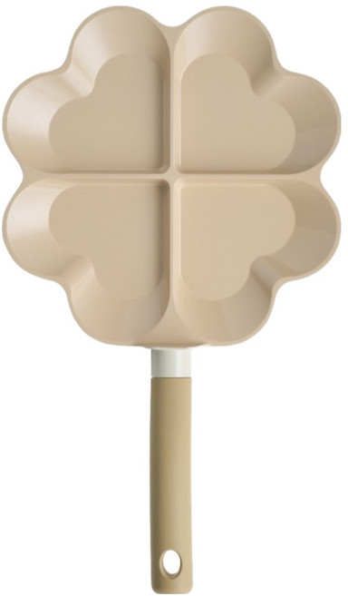 트루쿡 인덕션 IH 세라믹 4구 하트 후라이 에그팬, 1개, 25cm