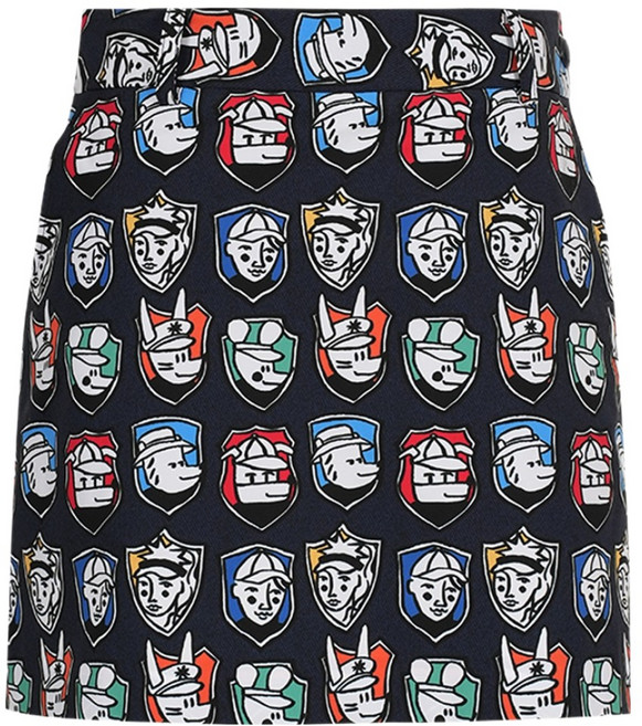 까스텔바작 여성용 패턴 백 반플리츠 큐롯 BGDSCU505NY