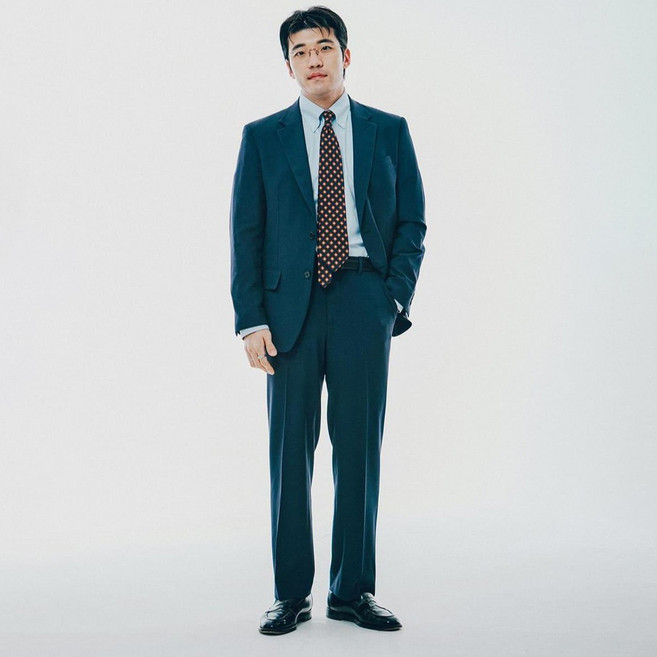 예일 남성용 스트레치 컴포터블 와이드핏 정장 셋업