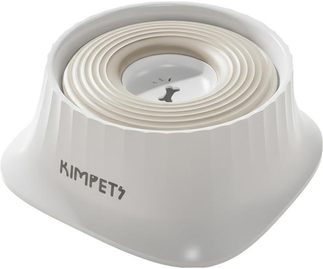 킴펫츠 둥둥펫 반려동물 대용량 흘림방지 플로팅 물그릇, 화이트, 1개