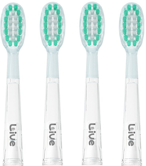Live orals 相容電動牙刷刷頭補充包 Bright 細軟毛, 4個, P-ORAONE25