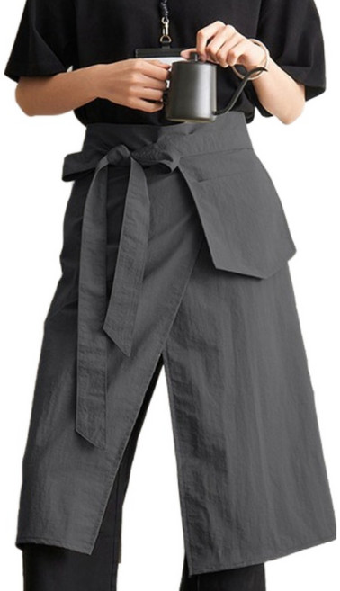 French Mars 環繞式咖啡廳廚房多用途通用防水圍裙 MMM3610, 灰色, 1個