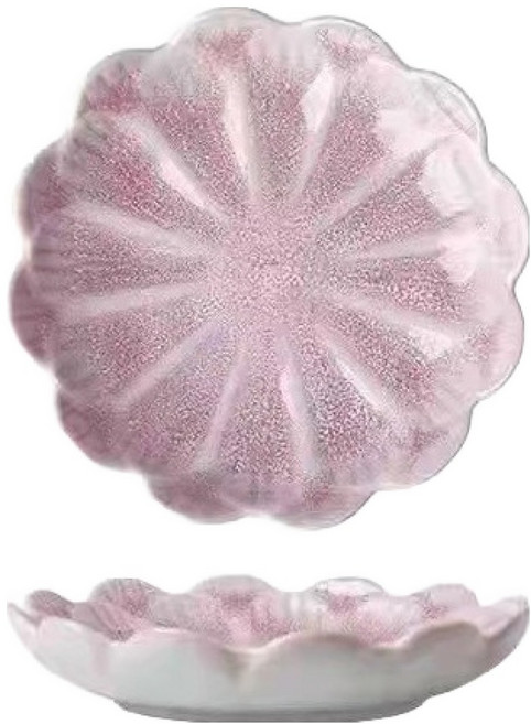 프렌치마르스꽃잎오리엔탈도자기양념소스종지그릇 MMM3632, 해바라기핑크, 2개