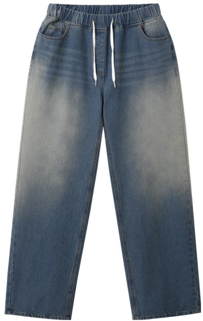 엠엔씨 남성용 빅사이즈 덤블워싱 밴딩 청바지 MDIP997KM