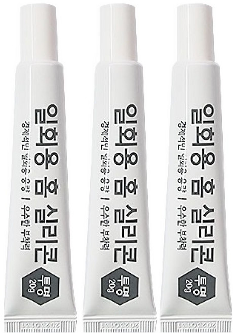 플러스라인 일회용 홈 실리콘 투명 20g, 3개