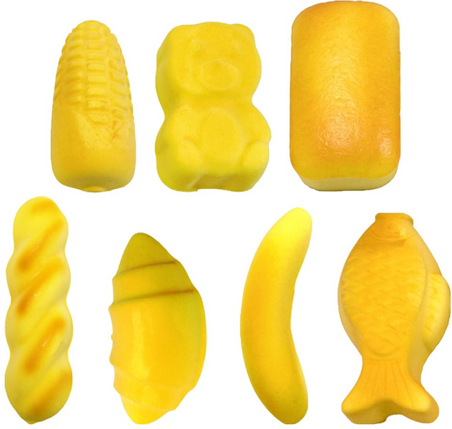 agaplus 擬真迷你麵包軟軟捏捏樂7件組, 1套