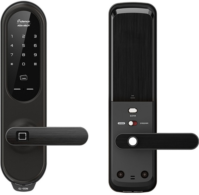 게이트맨 레버 지문인식 게이트맨 1초잠김 카드키 디지털 도어락, GL-550M, 방문설치