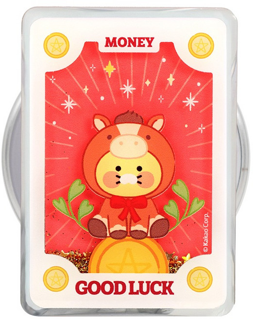 카카오프렌즈 말띠 글리터 맥세이프 스마트톡, 춘식이 금화, 1개