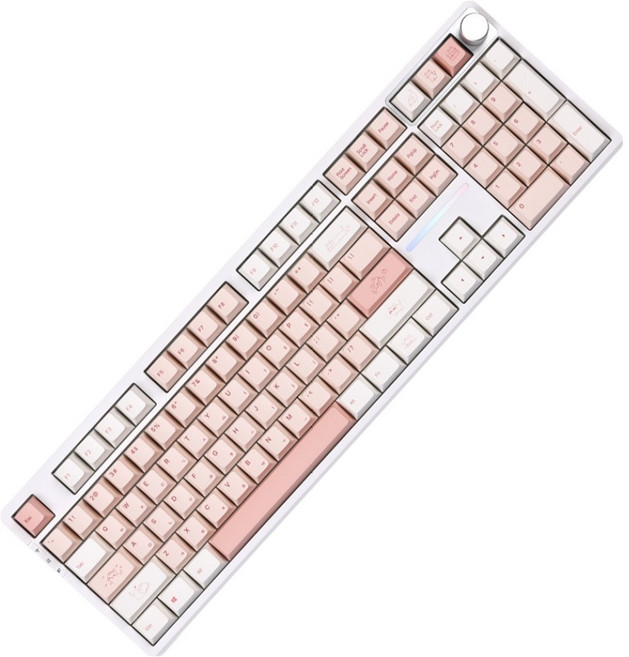 몬스타기어 마카롱 냥 베리 173키 고양이 체리 한글 PBT 염료승화 커스텀 포인트 조약돌 키캡, 마카롱냥