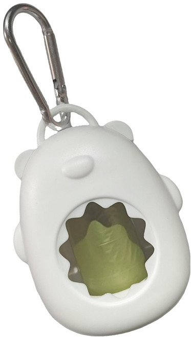 둥둥펫 강아지 곰탱이 풉백 케이스 + 배변봉투 15p 세트, 화이트, 1세트