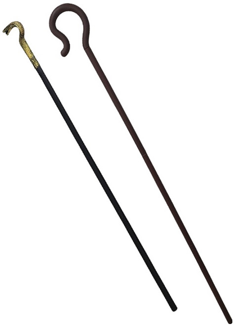 PARTY 09 大號眼鏡蛇頭手杖 + 大號牧羊人手杖組合, 混合顏色, 1套