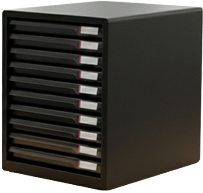 아이리스 A4 사무용 서류 보관함, 다크그레이, 10단