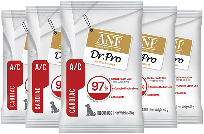 ANF 닥터프로 독 카디악 처방식 사료, 40g, 5개, 심장