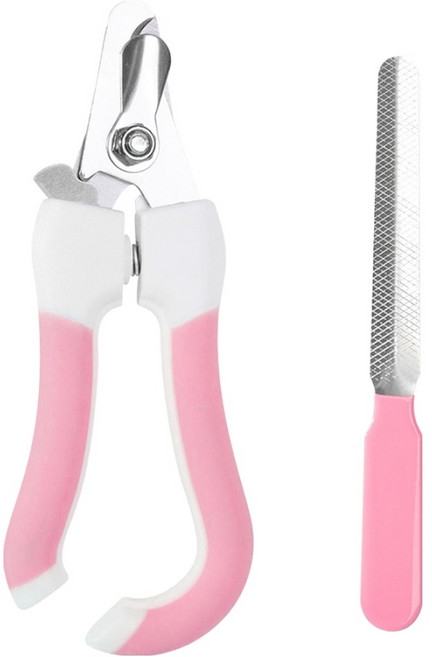 둥둥펫 반려동물 네일케어 발톱깎이 + 다듬기 세트, 핑크, 1세트