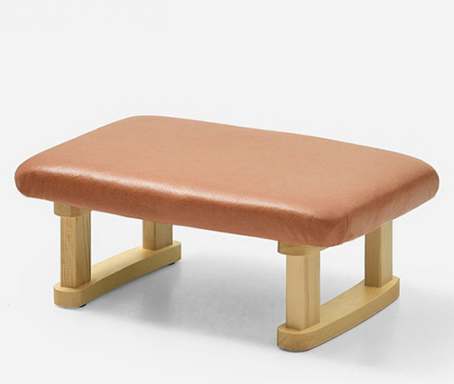 맙소샵 따뜻한 패브릭 미니스툴 발받침대 HR2583, 오렌지