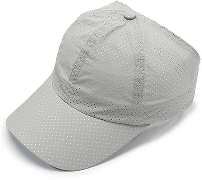 그리뉴얼 스포츠 러닝 포니테일 통기성 모자, 멜란지그레이, 1개