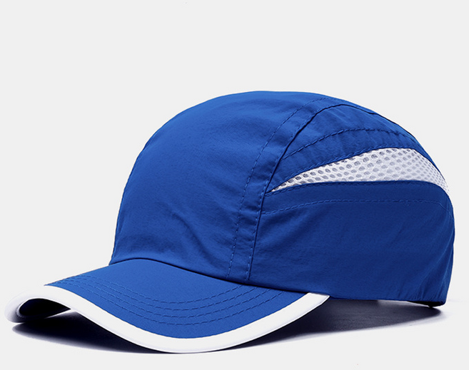 그리뉴얼 쉽게 마르는 방수 가벼운 마라톤 러닝모자, 블루, 1개