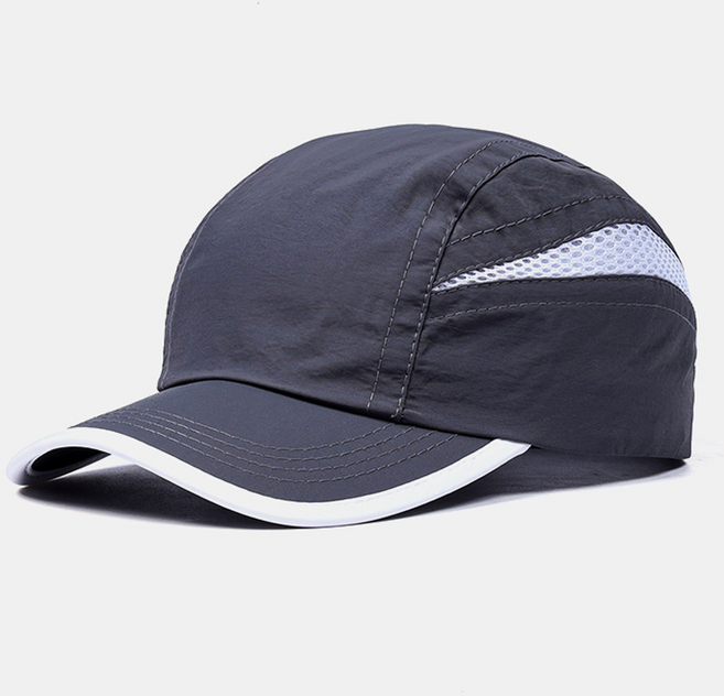 그리뉴얼 쉽게 마르는 방수 가벼운 마라톤 러닝모자, 그레이, 1개