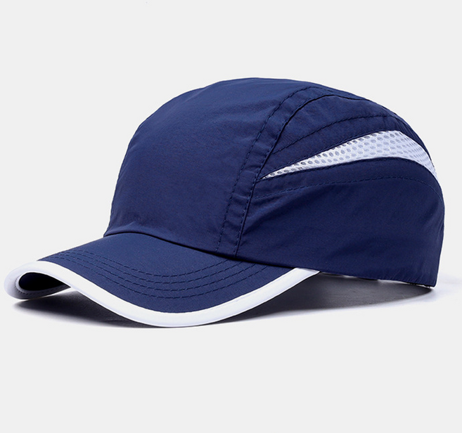 그리뉴얼 쉽게 마르는 방수 가벼운 마라톤 러닝모자, 네이비, 1개
