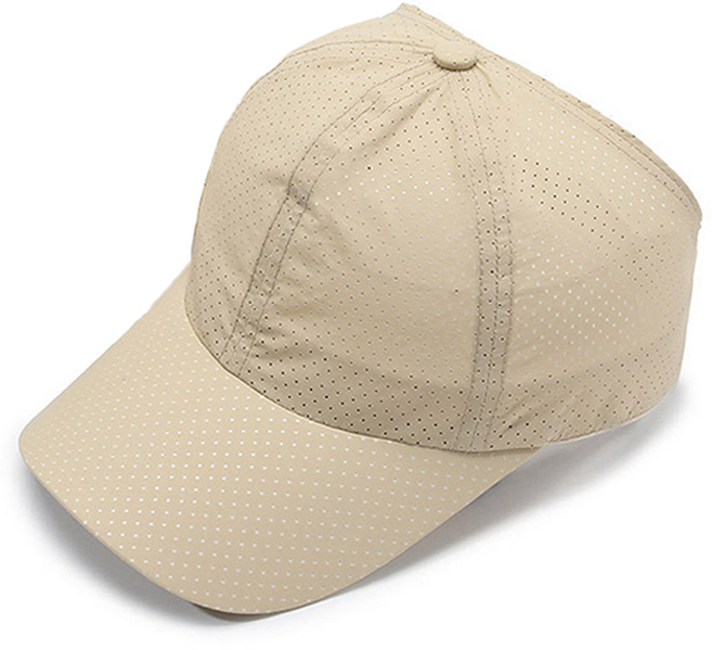 그리뉴얼 스포츠 러닝 포니테일 통기성 모자, 베이지, 1개