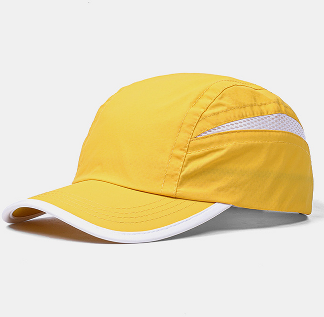 그리뉴얼 쉽게 마르는 방수 가벼운 마라톤 러닝모자, 엘로우, 1개